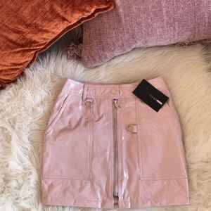 Faux Leather Mini Skirt
